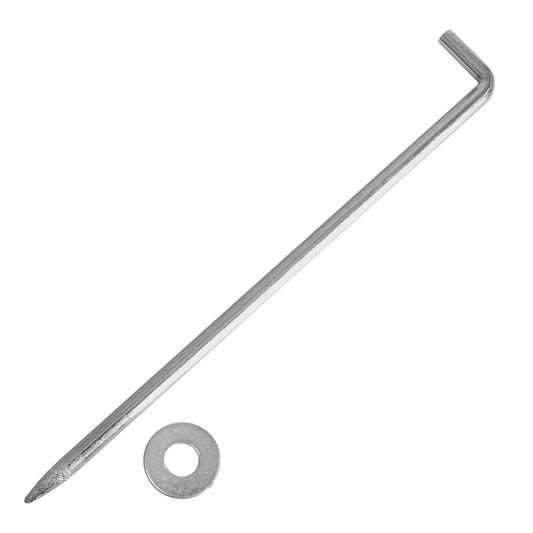 ：FGG 防草シート固定杭 ピン 固定ピン 座金付き 大容量 耐久性 安定感 硬い地面 抜けにくい L型(200ｍｍ,Φ9,200本)